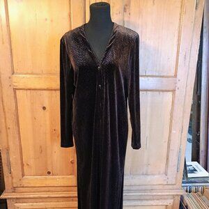 RONNI NICOLE QUIDA 14W LEOPARD LONG VELVET JACKET OR DUSTER